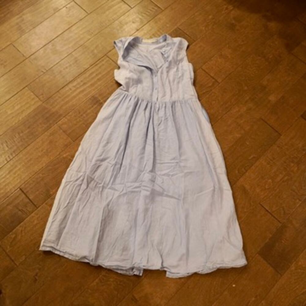 7115 by Szeki Sleeveless Side Zip Dress Blue Womens Size Large